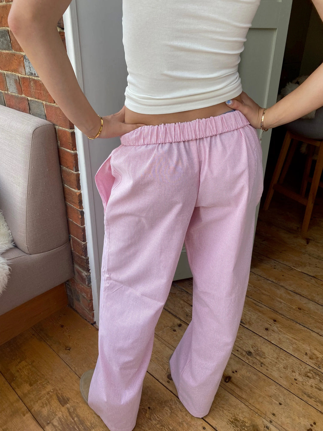 Damen-Loungehose mit Streifenmuster – Elvira