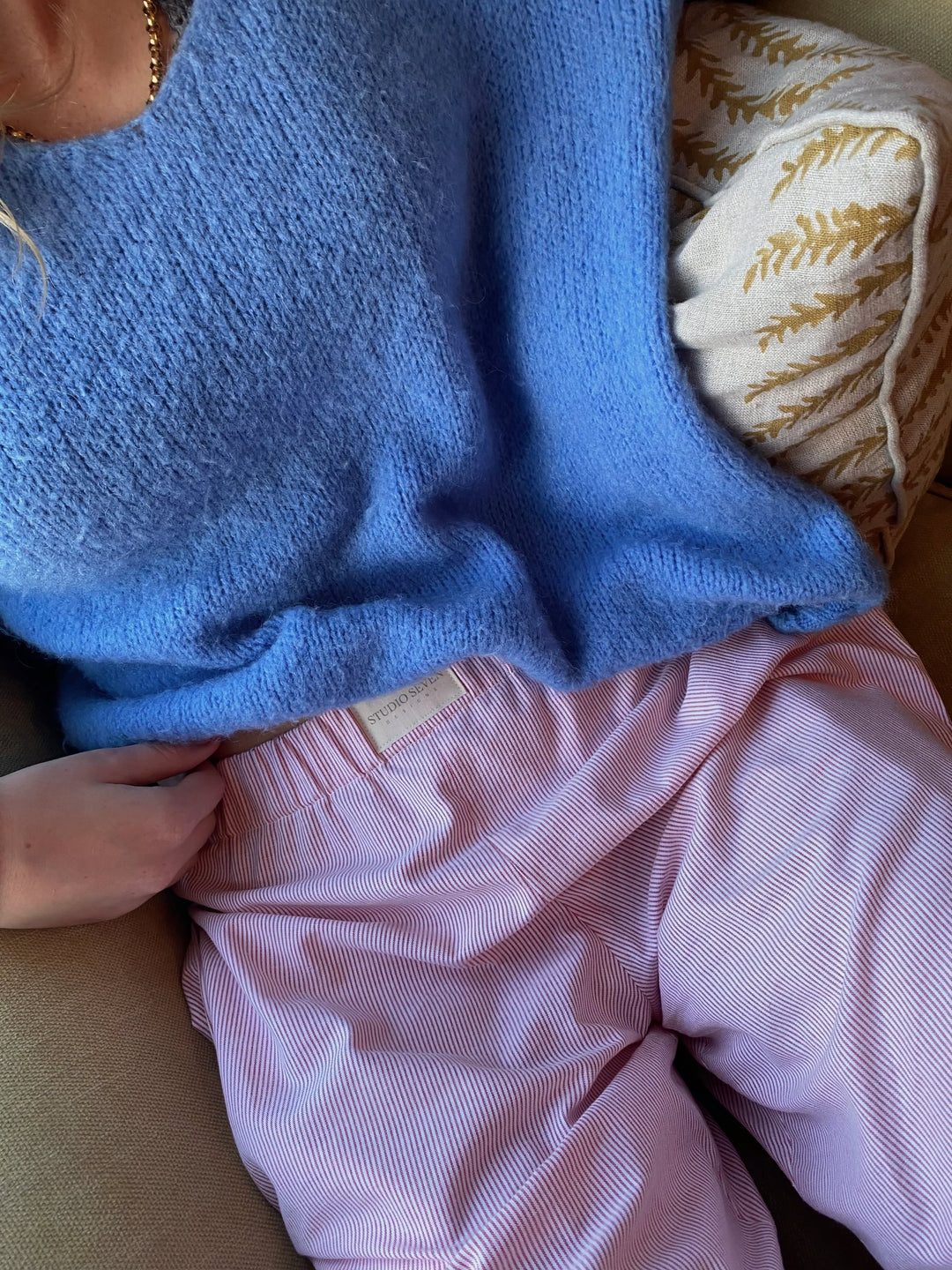 Damen-Loungehose mit Streifenmuster – Elvira