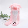 Rosa Plüschmütze Schwein, lustige Wintermütze, Tierhut, Geschenkidee, Kinder Accessoire
