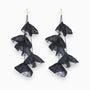 Schwarze Netzflügel Ohrringe, handgefertigt, modisch, leicht, einzigartiges Design.