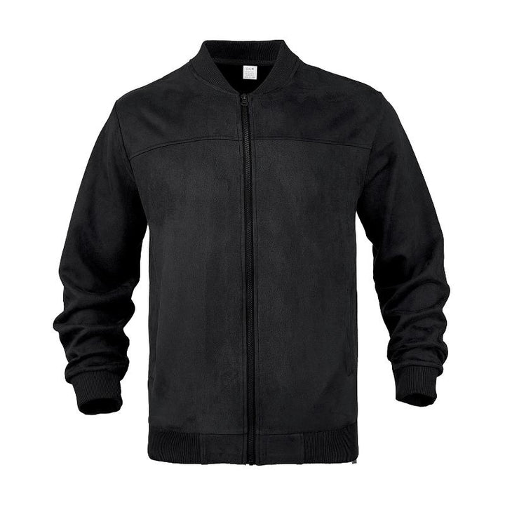 Leichte Herren Übergangsjacke im Wildleder-Look mit Stehkragen – Damian