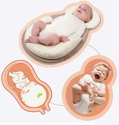 Ergonomisches tragbares Babybett mit Kopfstütze gegen Plattkopf – Schlafcocon