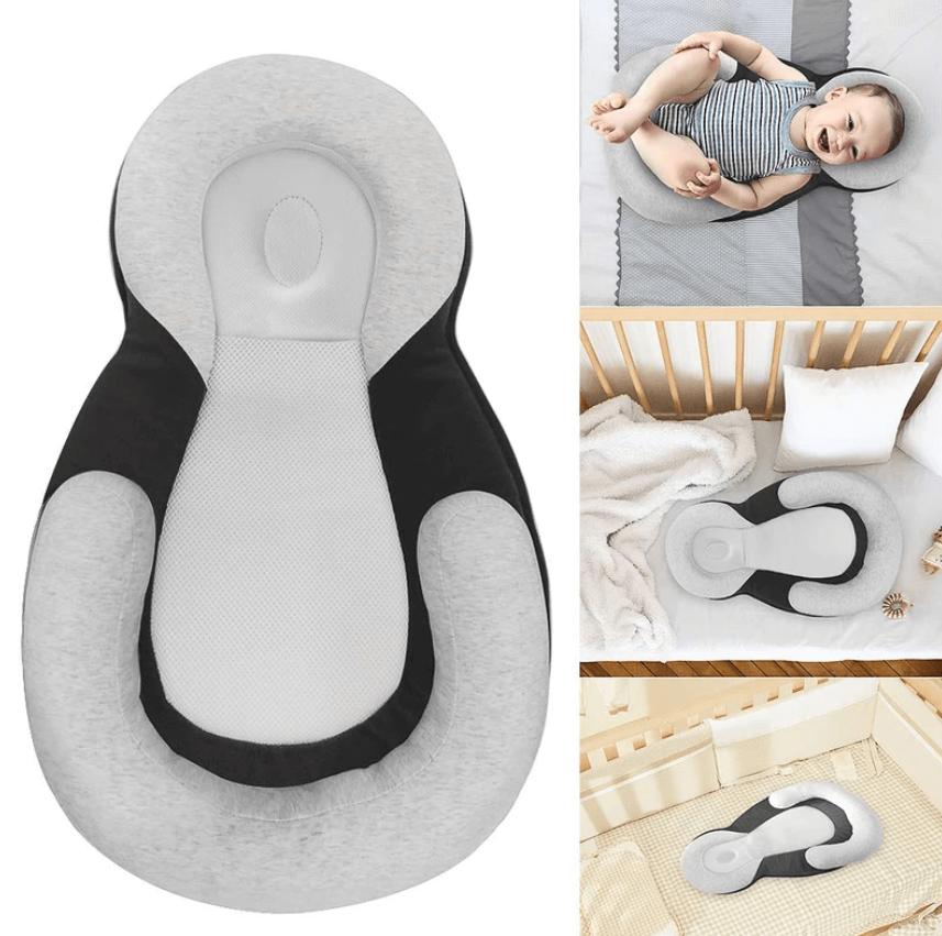Ergonomisches tragbares Babybett mit Kopfstütze gegen Plattkopf – Schlafcocon
