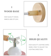 Holz-Wandleuchte mit verstellbarem Arm, modernes Design, hochwertige Materialien, stilvoll.