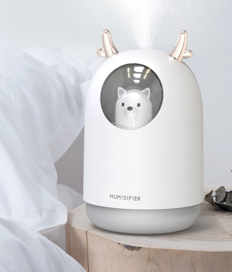 Ultraschall-Luftbefeuchter mit LED-Nachtlicht für Kinderzimmer – LuftBär Mini