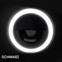 Schwarze LED-Wandleuchte, rund, modern, energiesparend, für Innenbeleuchtung.