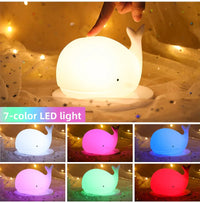 7-farbige LED-Wal-Lampe, Nachtlicht, dimmbar, Kinderzimmer, USB-aufladbar, Silikon.