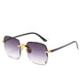 Trendige Randlose Sonnenbrille mit UV400-Schutz in Vintage-Optik – Clea