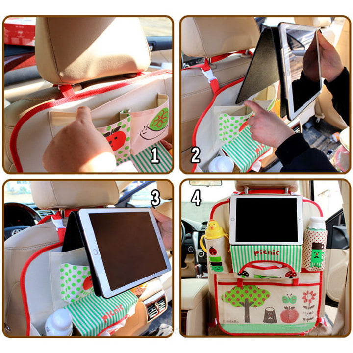 Kinder-Auto Organizer mit Tablet- und Flaschenhalterung – Rückenbuddy (1 kaufen, 1 gratis)