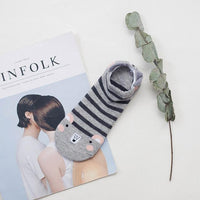 Sneakersocken mit Tiergesicht & Öhrchen – Baumwolle 35–40 (2+2 GRATIS)