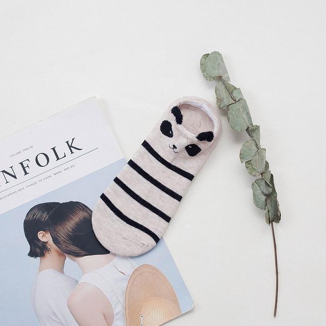 Sneakersocken mit Tiergesicht & Öhrchen – Baumwolle 35–40 (2+2 GRATIS)