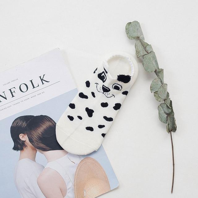 Sneakersocken mit Tiergesicht & Öhrchen – Baumwolle 35–40 (2+2 GRATIS)