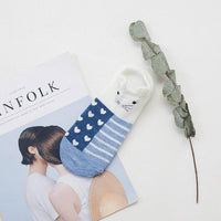 Sneakersocken mit Tiergesicht & Öhrchen – Baumwolle 35–40 (2+2 GRATIS)