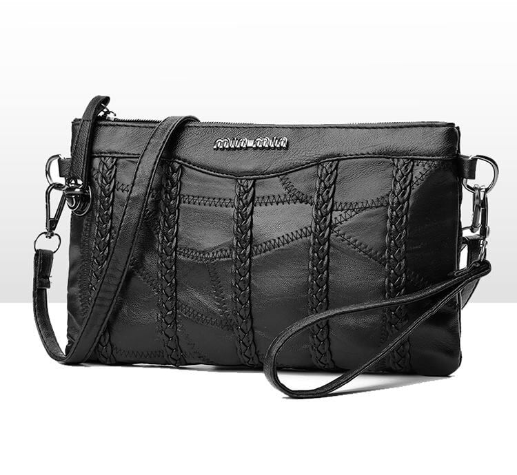 PU Leder Damen Crossbody Clutch mit geräumigem Innenraum