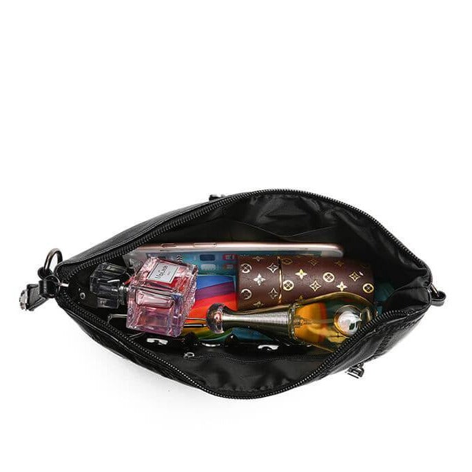 PU Leder Damen Crossbody Clutch mit geräumigem Innenraum