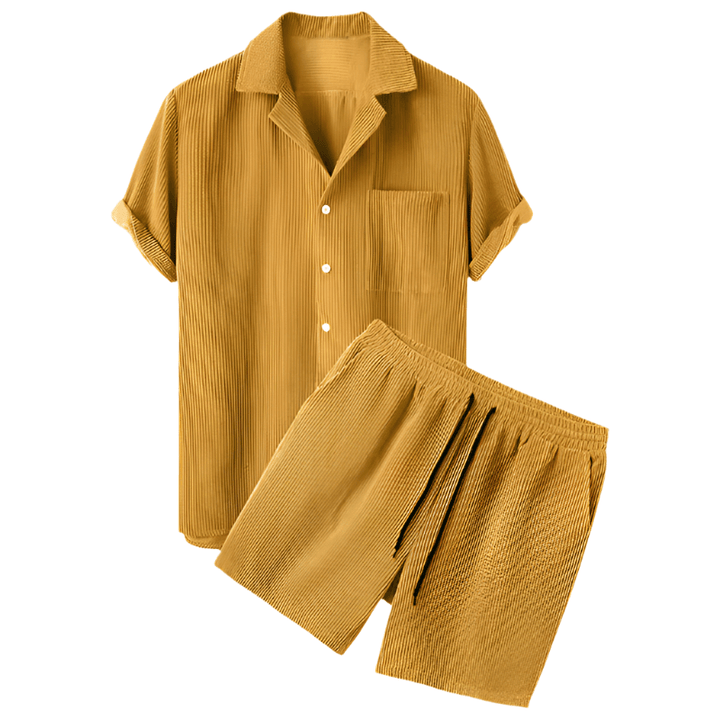 Zweiteiliges Herren Velours Sommer Set – Fabio