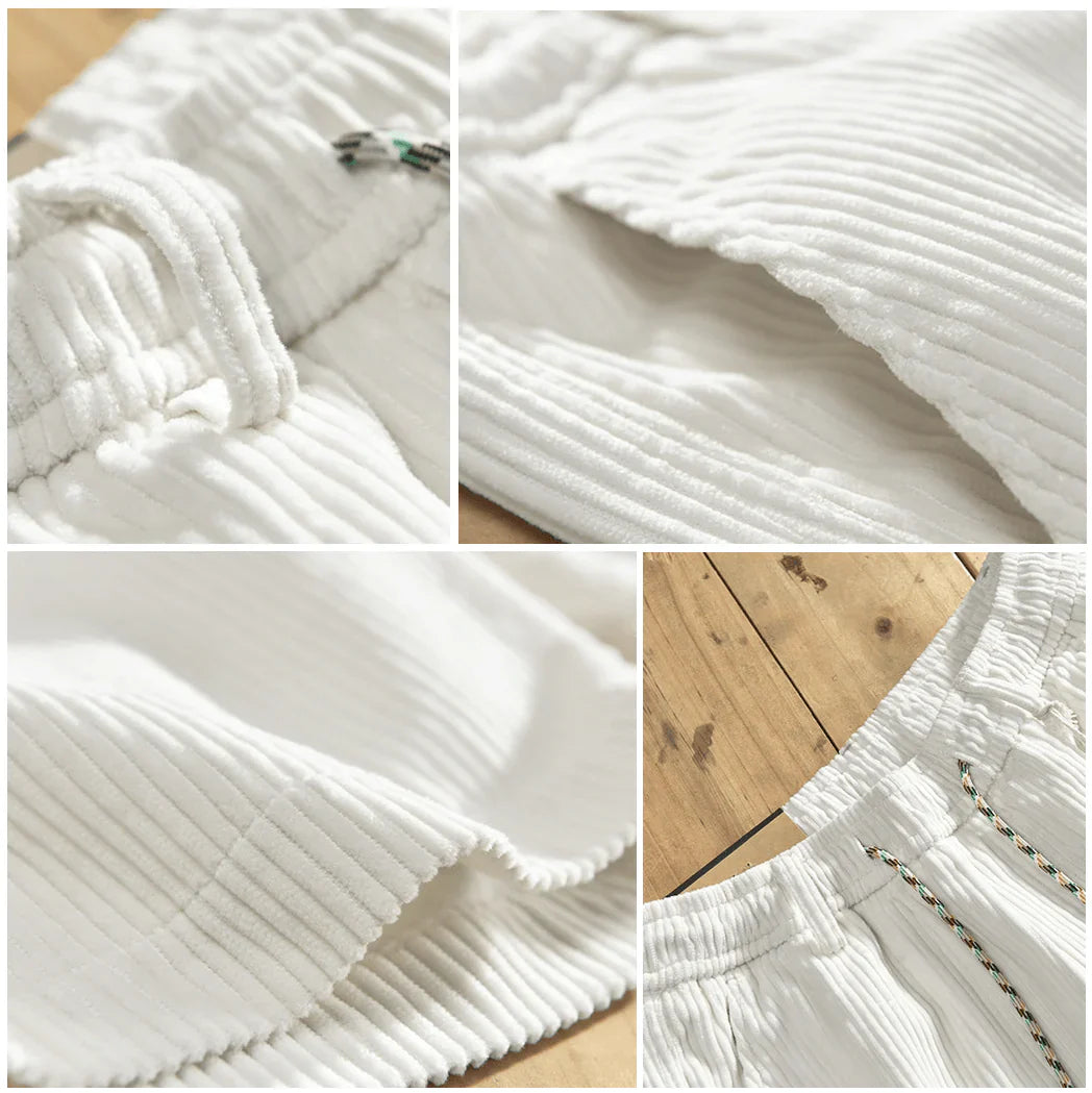 Sommer Herren Baumwollshorts mit Kordelzug – Leon