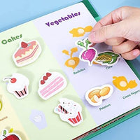 Interaktives Kleinkind-Lernbuch mit Klett-Aufgaben und Aufbewahrungstasche