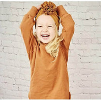 Weiche Baby-Turbanmütze mit Rüschendetail – Herbstzauber KuschelGlanz (1+1 Gratis)