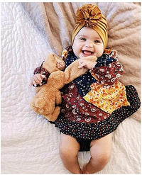 Weiche Baby-Turbanmütze mit Rüschendetail – Herbstzauber KuschelGlanz (1+1 Gratis)