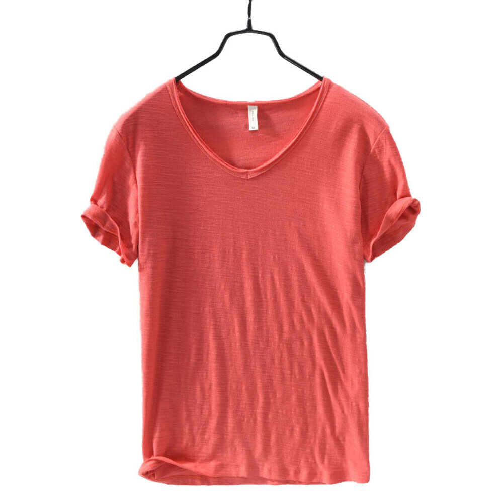 Herren V-Ausschnitt Leinen Shirt – Luca