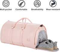 Konvertierbare PU-Leder-Kleidungs-Duffel – Handgepäck Weekender Reisetasche