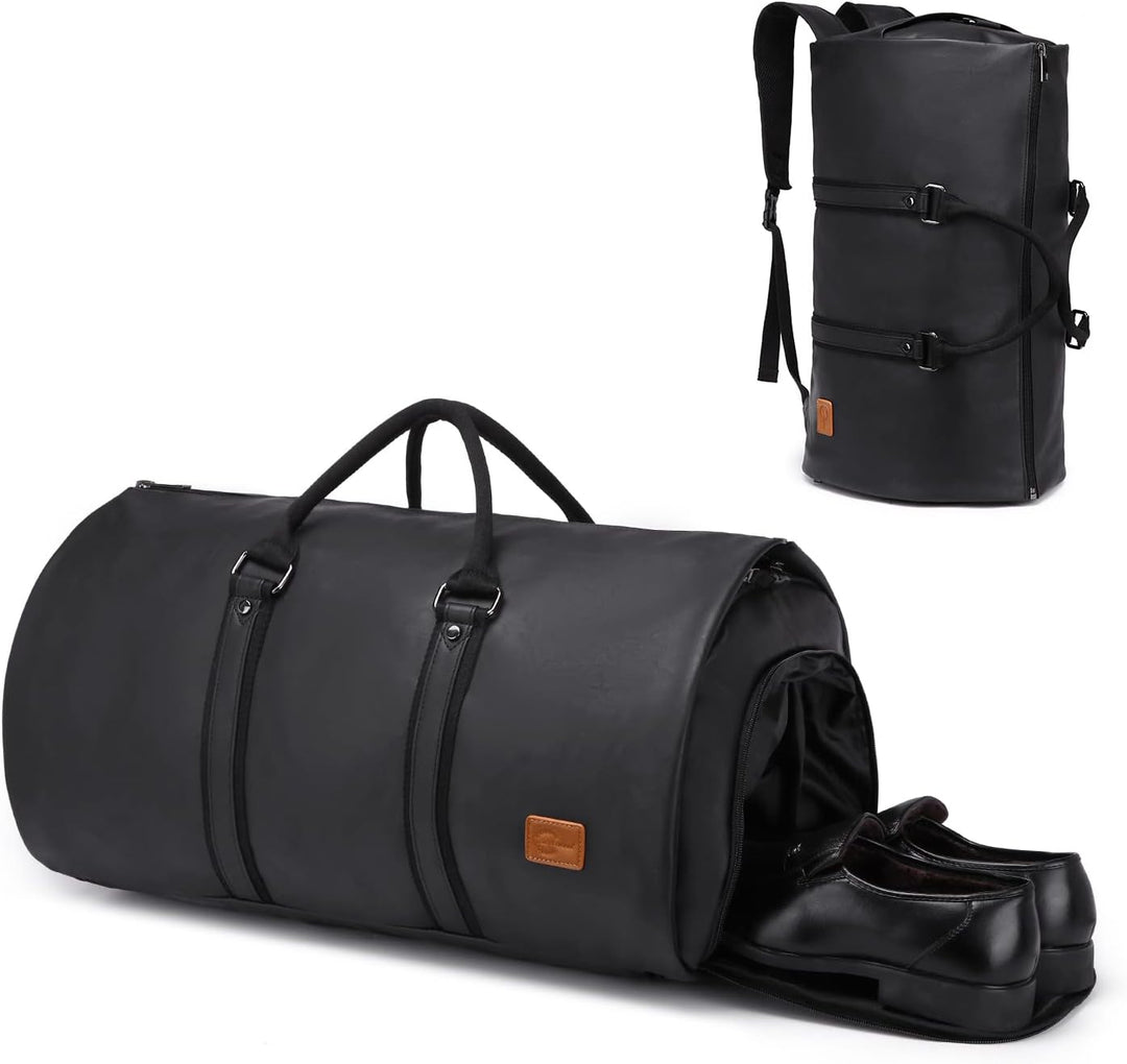 Konvertierbare PU-Leder-Kleidungs-Duffel – Handgepäck Weekender Reisetasche