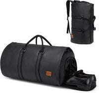 Konvertierbare PU-Leder-Kleidungs-Duffel – Handgepäck Weekender Reisetasche