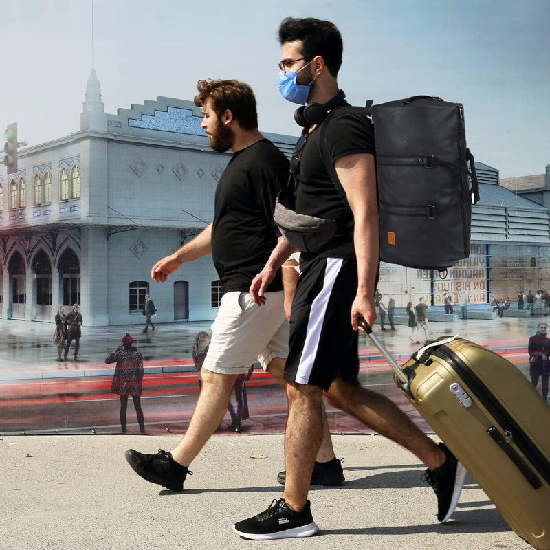 Konvertierbare PU-Leder-Kleidungs-Duffel – Handgepäck Weekender Reisetasche