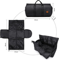 Konvertierbare PU-Leder-Kleidungs-Duffel – Handgepäck Weekender Reisetasche