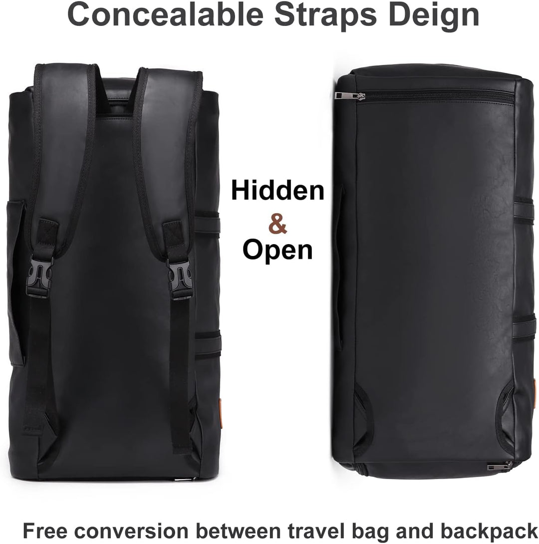 Konvertierbare PU-Leder-Kleidungs-Duffel – Handgepäck Weekender Reisetasche