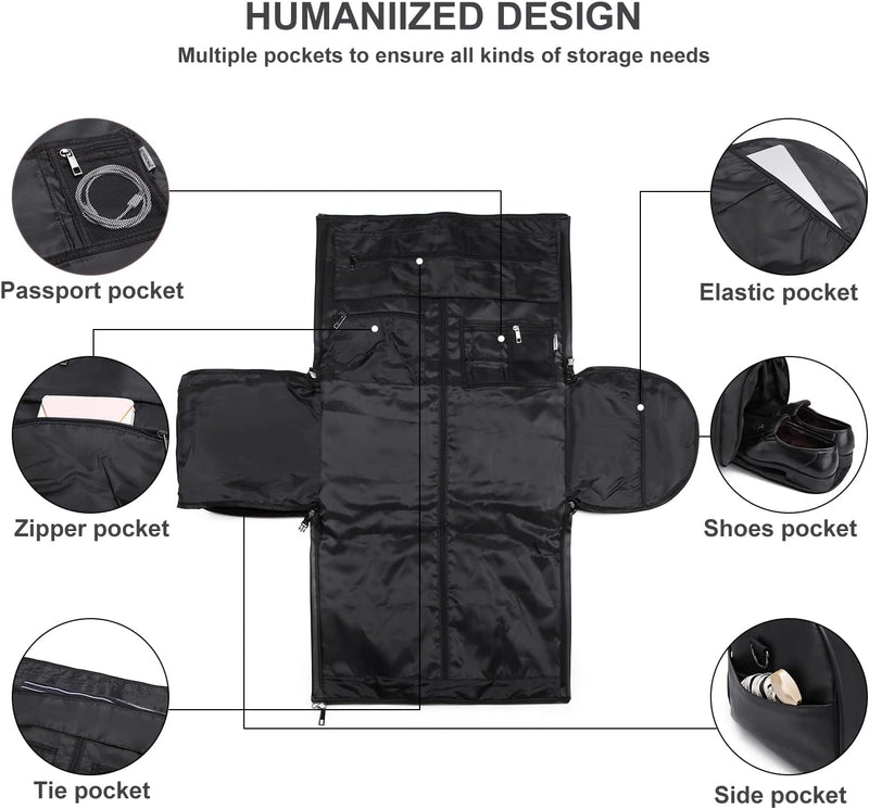 Konvertierbare PU-Leder-Kleidungs-Duffel – Handgepäck Weekender Reisetasche