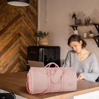 Konvertierbare PU-Leder-Kleidungs-Duffel – Handgepäck Weekender Reisetasche