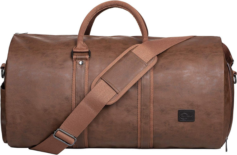 Konvertierbare PU-Leder-Kleidungs-Duffel – Handgepäck Weekender Reisetasche