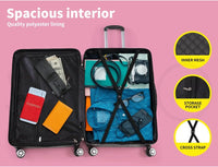 Kompakter Handgepäck-Trolley mit harter Schale und 360°-Drehrollen – Schwarz