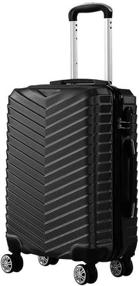 Kompakter Handgepäck-Trolley mit harter Schale und 360°-Drehrollen – Schwarz