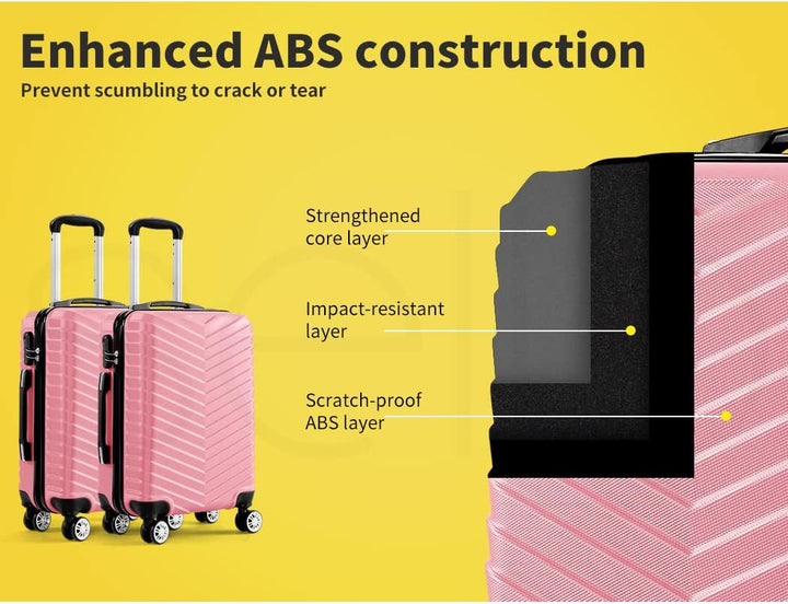 Hartschalen-Handgepäckkoffer mit Schloss & Spinner-Rollen – Rosemont