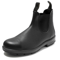 Schwarzer Leder-Chelsea-Boot, rutschfeste Sohle, winterfest, Herrenstiefel.