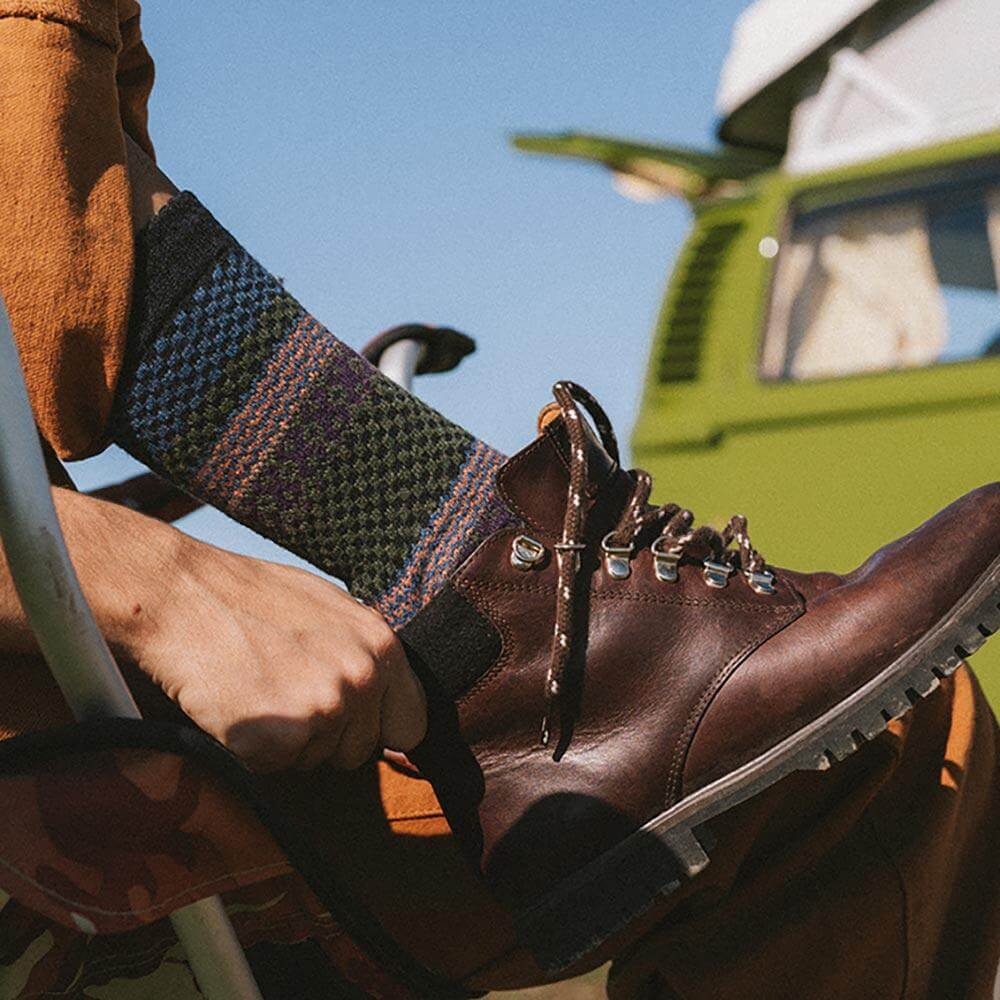 4er-Set Vintage-Herbstsocken – Nordlicht