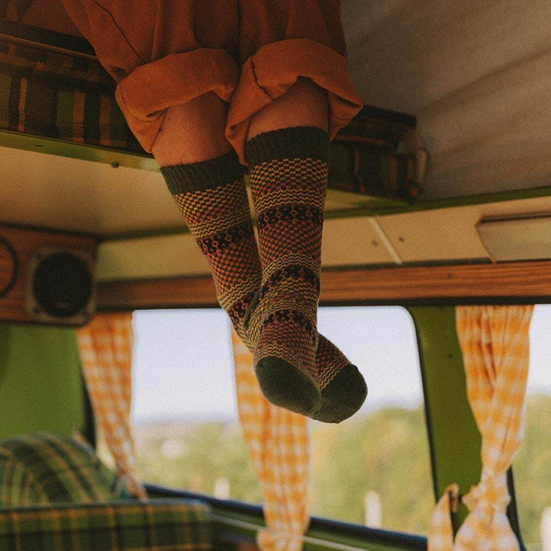 4er-Set Vintage-Herbstsocken – Nordlicht