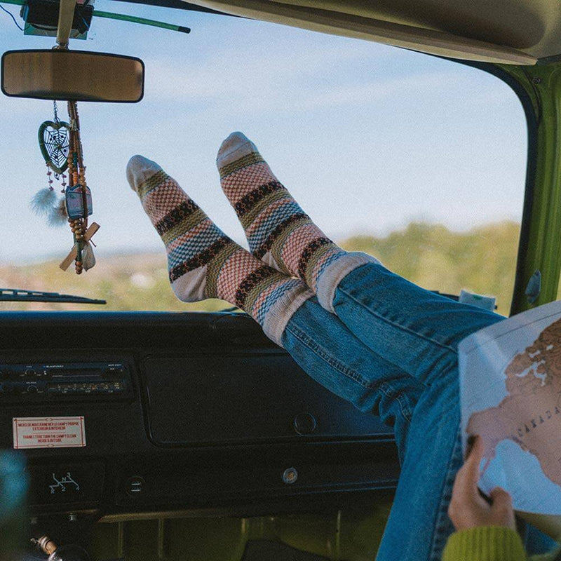 4er-Set Vintage-Herbstsocken – Nordlicht