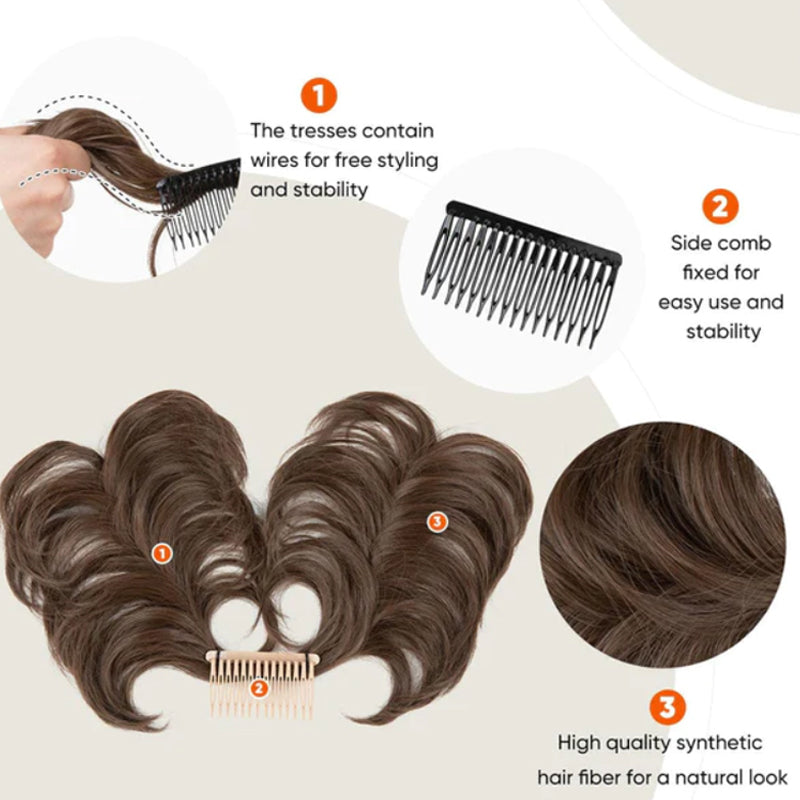 Messy Clip-in Bun mit Seitenclip – Elina