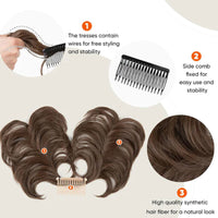 Messy Clip-in Bun mit Seitenclip – Elina