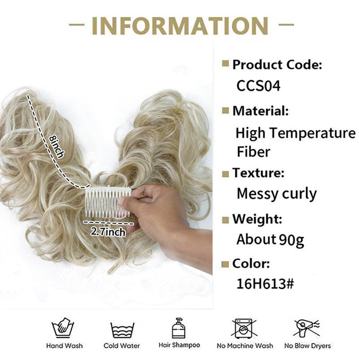 Messy Clip-in Bun mit Seitenclip – Elina