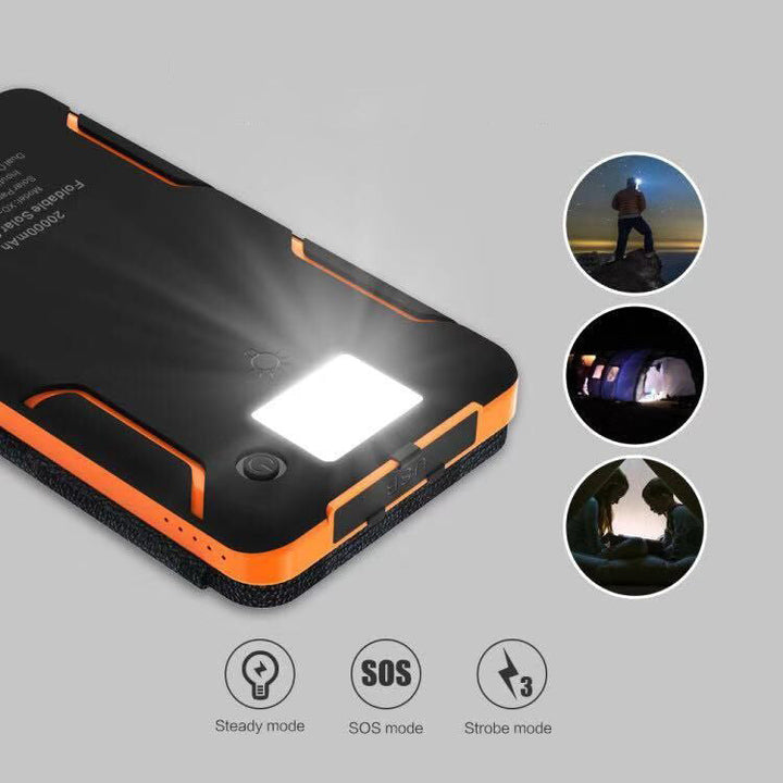Solar-Powerbank mit 4 Panels und 3 USB-Ausgängen – SunCore