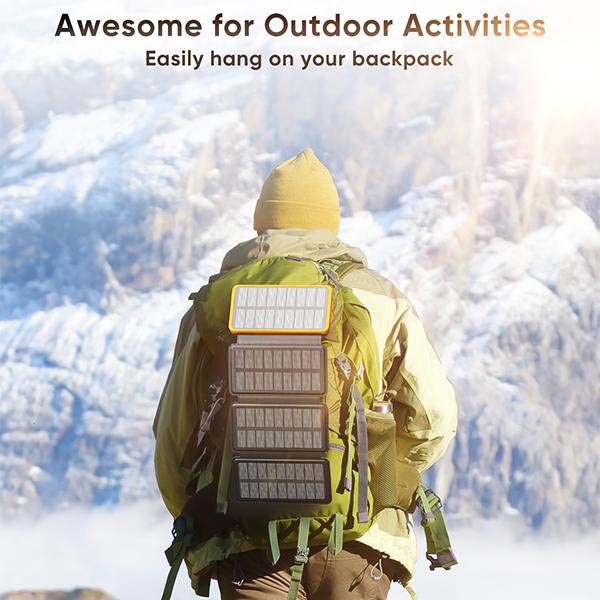 Solar-Powerbank mit 4 Panels und 3 USB-Ausgängen – SunCore