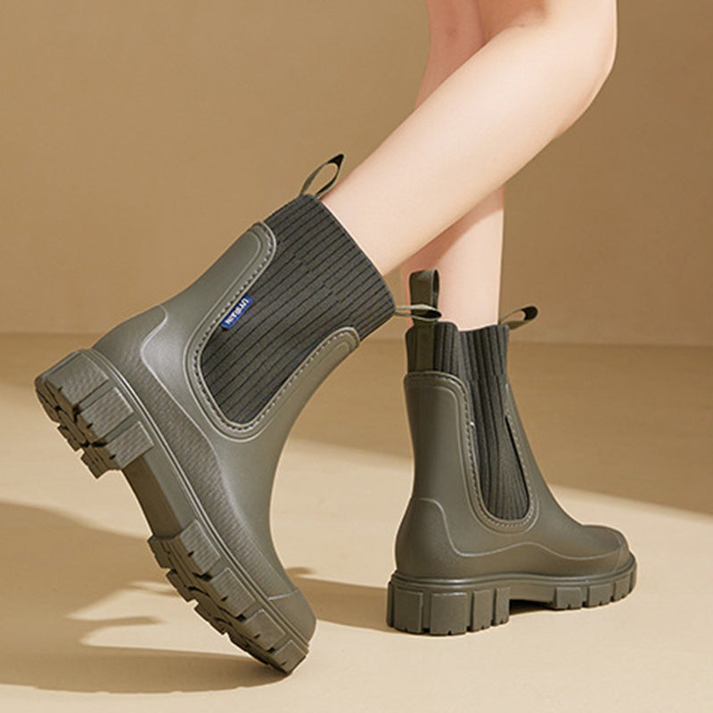 Damen Regenstiefel wasserdicht mit dicker Profilsohle – Arvella