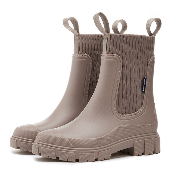 Damen Regenstiefel wasserdicht mit dicker Profilsohle – Arvella
