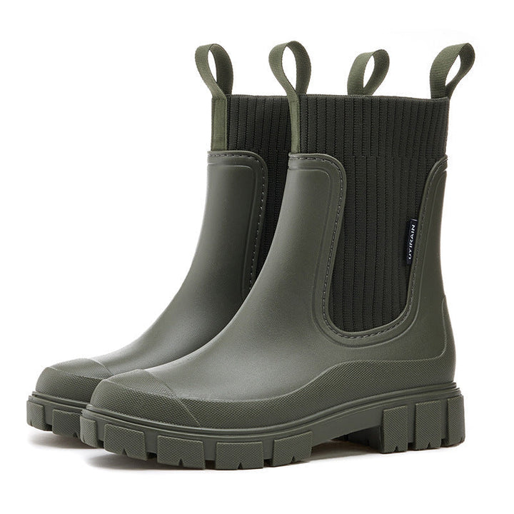 Damen Regenstiefel wasserdicht mit dicker Profilsohle – Arvella