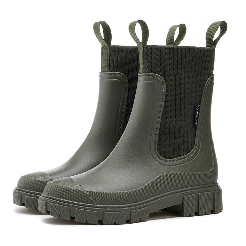 Damen Regenstiefel wasserdicht mit dicker Profilsohle – Arvella